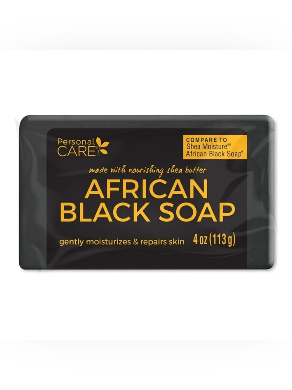Personal Care African Black Soap - Black & Yellow Bar Soap